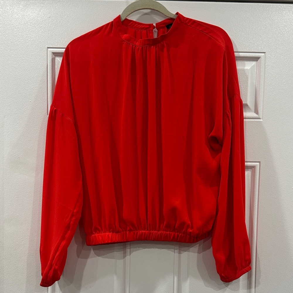 Ann Taylor Vibrant Red Blouse